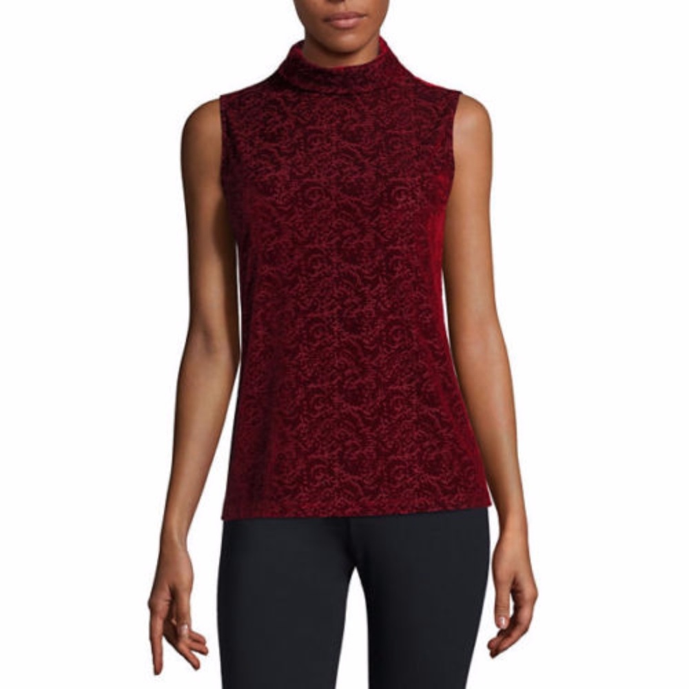 Liz Claiborne Sleeveless Turtleneck T-Shirt Size L